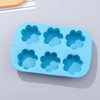 Flower-shape 6 Cavities Baking Mold (Blue)