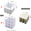 Bubble Pattern Cube Candle Silicone Mold