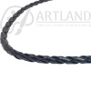 Braided Leather Necklace Cord, Spring Coil Ends
