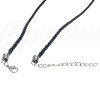 Braided Leather Necklace Cord, Spring Coil Ends