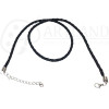 Braided Leather Necklace Cord, Spring Coil Ends