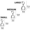 Rhodium Pinch Bails for Pendant (5Pcs)