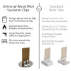 Metal Sustainer Tabs for Wooden Wicks 5Pcs