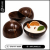 Polished Natural Coconut Shell Bowl for Candle Making & Crafts
