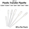 Plastic Pipette Droppers 5Pcs (0.2 to 3ml)