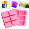 Silicone Soap Making Mold, Flexible Rectangular 6 Cavities