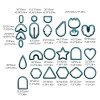 24pcs Polymer Clay Earring Cutters Set