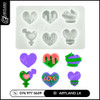 6 Cavity Heart Keychain & Pendant Mold