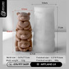 Stacked Tree Bears Cylinder Candle Mold