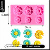 Mini Daisy Flower Mold for 6 Cavity Resin & Candle