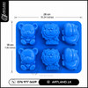 Cartoon Animal Silicone Mold 6 Cavity Lion Bear Hippo