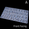 Alphabet & Number Letter Mold (Front/Back Facing)