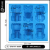 Truck Car Jeep Silicone Mold 6-Cavity