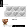 Large 6 Cavity Heart Shaped Silicone Mould