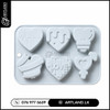6-Cavity Heart Silicone Mold for Gypsum, Soap & Candles