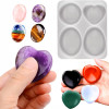 4-Cavity Worry Stone Silicone Mold for Resin Casting