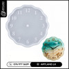 Lace Edge Round Clock Silicone Mold, Arabic Numeral Design