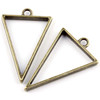 Long Triangle Hollow Frame Open Back Bezel 1Pc