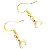 Gold Plated French Earring Hook Pinch Bail Ear Wire 10Pcs