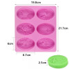Oval  Shape Honey Bee Silicone Mold 6 Cavity