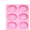 Oval  Shape Honey Bee Silicone Mold 6 Cavity