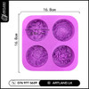 Flower Silicone Mold 4 Cavity (Heavy Duty)