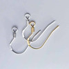 French Hook with Spring Sterling Silver & Gold 10Pcs