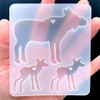 Reindeer Without Antlers Silicone Mold (3 Cavity)