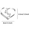 Split Heart Cookie Cutter Stainless Steel