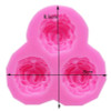 Rose Shape Silicone Resin & Fondant Mold 3 Cavity