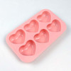 6 Cavity Valentine Heart Silicone Soap Mold