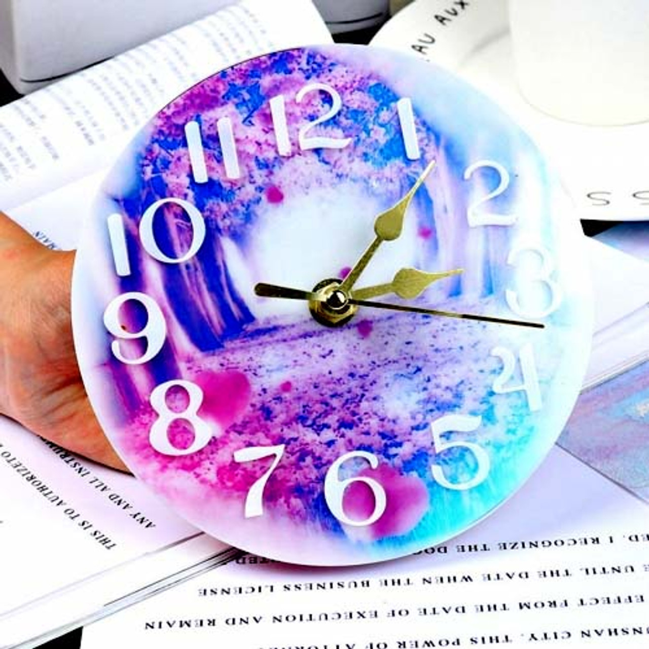 Clock Silicone Mold for Jewelry Making 10/15cm Handmade Tool DIY Epoxy  Resin Molds Clay Plaster Cement Mould Craft Arts