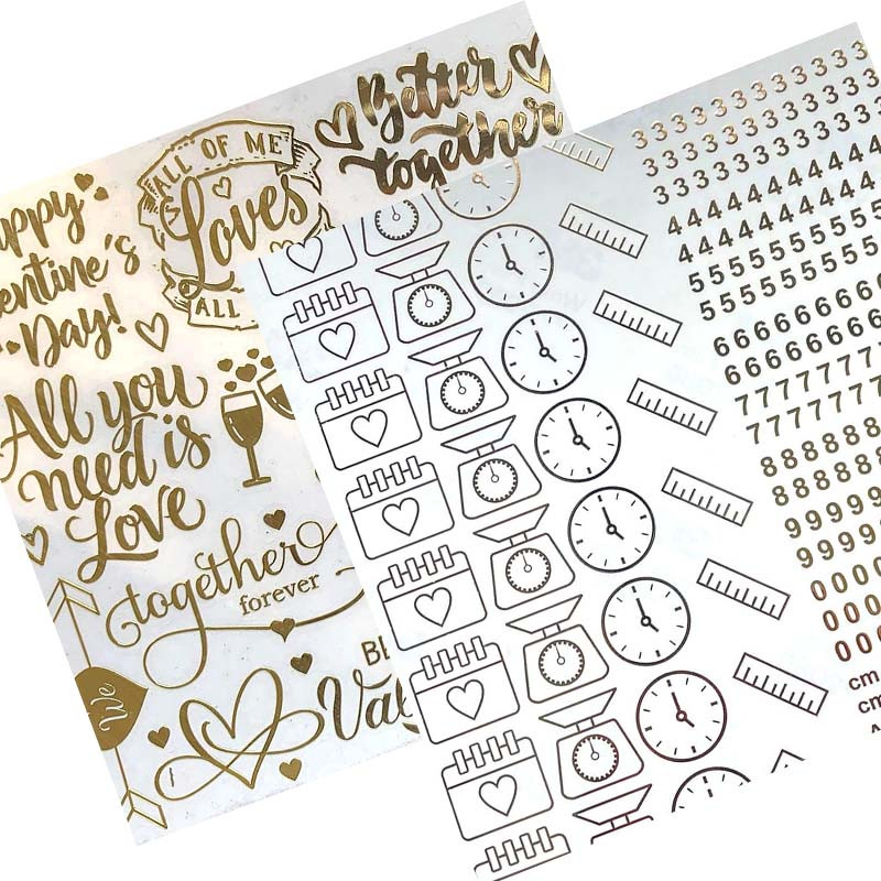 Gold Color Embossed Sticker Sheet A4 in Sri Lanka