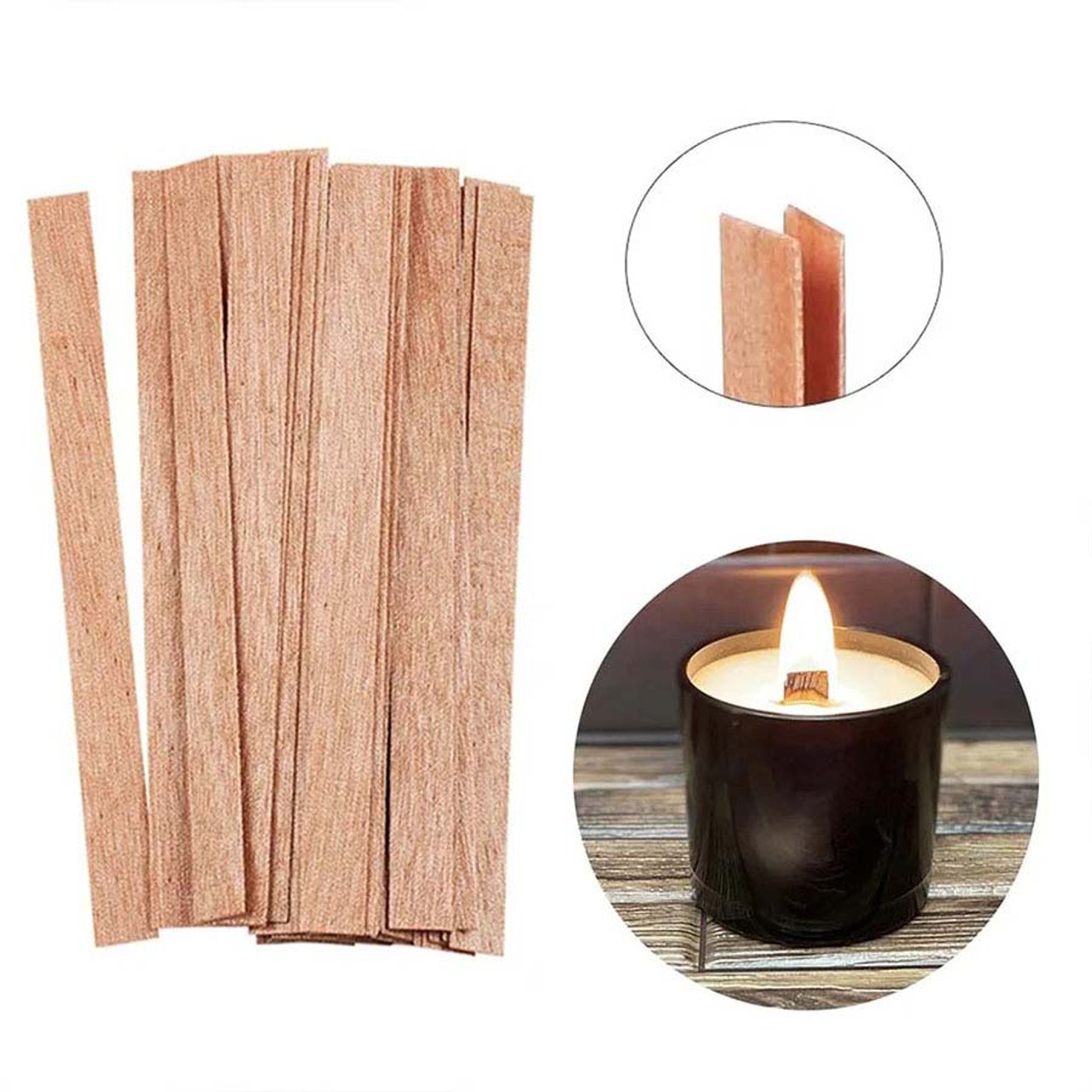 Candle Wicks For Candle Making 10Pcs Wooden Wicks For Soy Candle