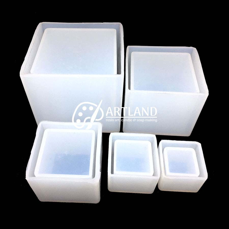 Cube, Box, Pot Silicone Pot Mold for Resin in Sri Lanka