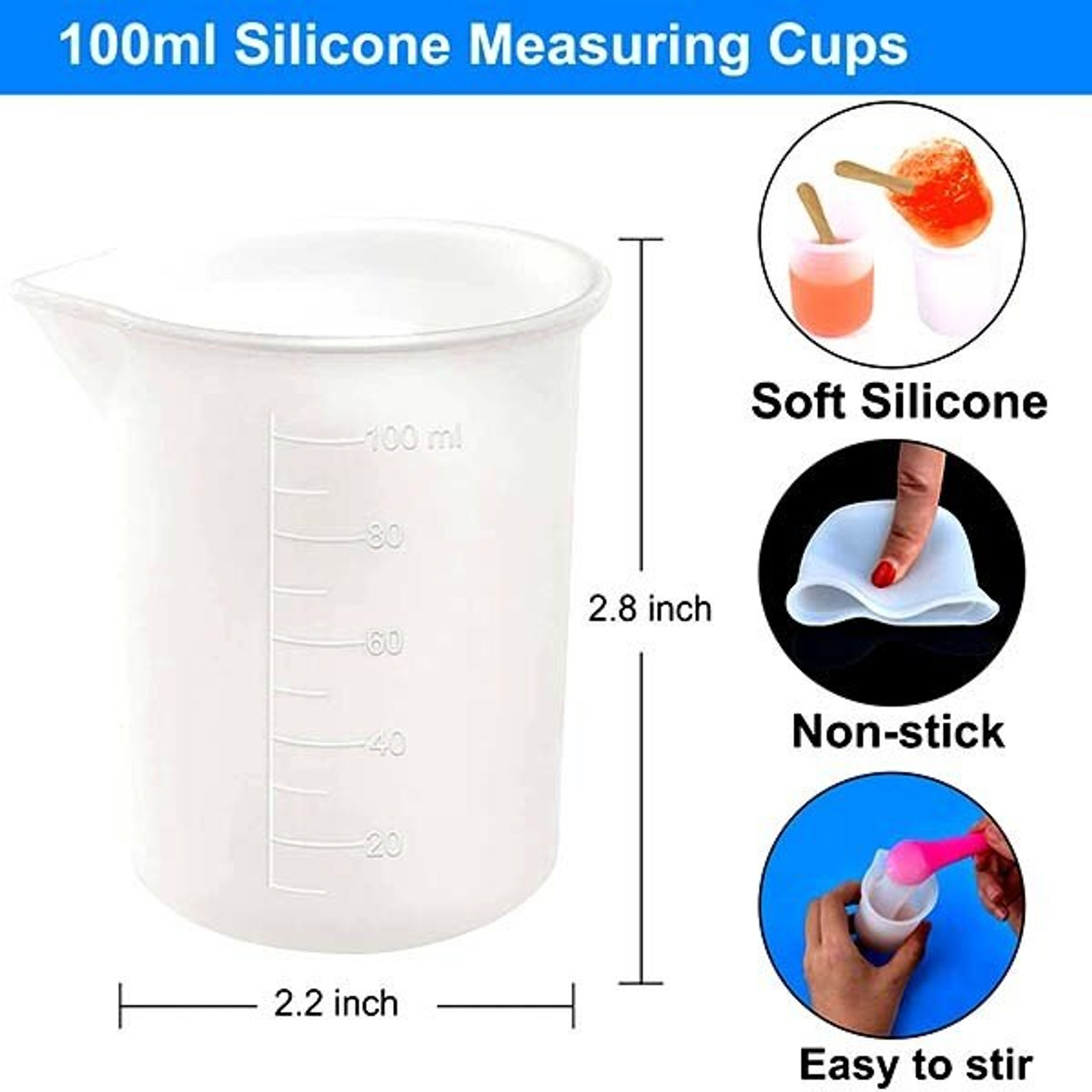 Silicone Measuring Cup With Scale-resin Mixing Cup-epoxy Resin -  Israel