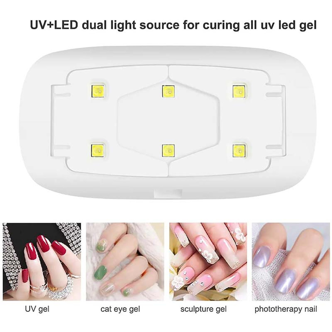 Portable Mini USB UV Lamp by SUNmini | 6W LED Ultraviolet Light | UV Resin  Tool | Nail Dryer