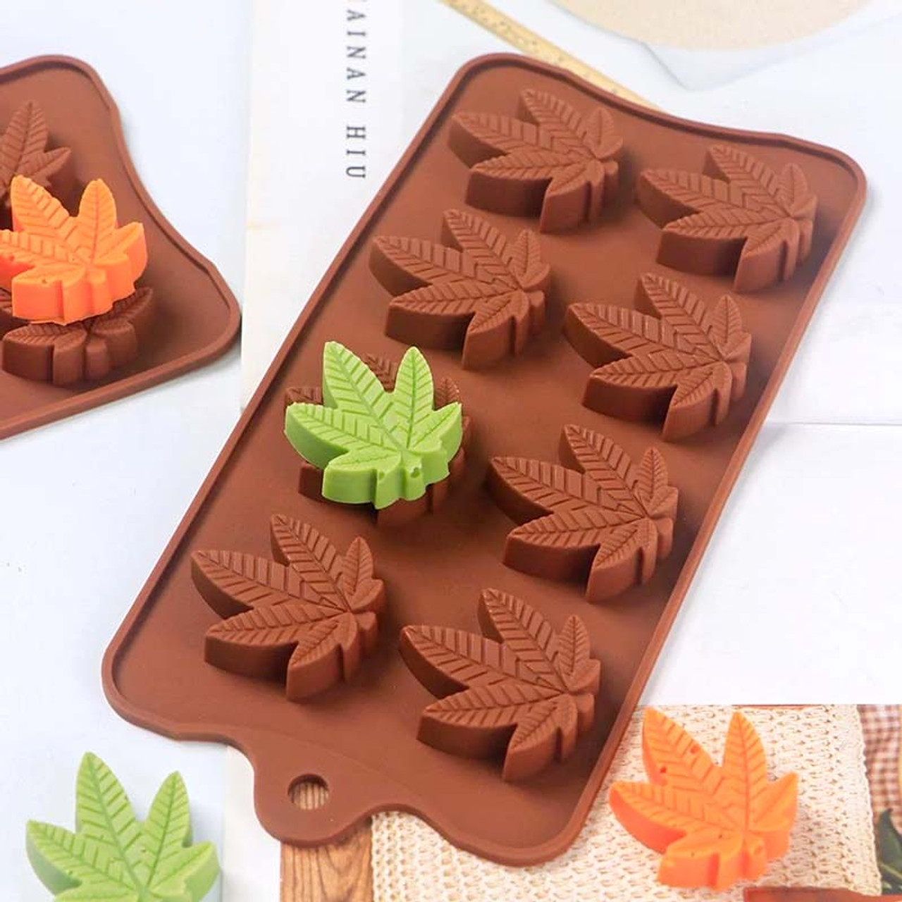 Marijuana Cannabis Hemp Leaf Silicone Molds Candy Weed Pot Soap Mold