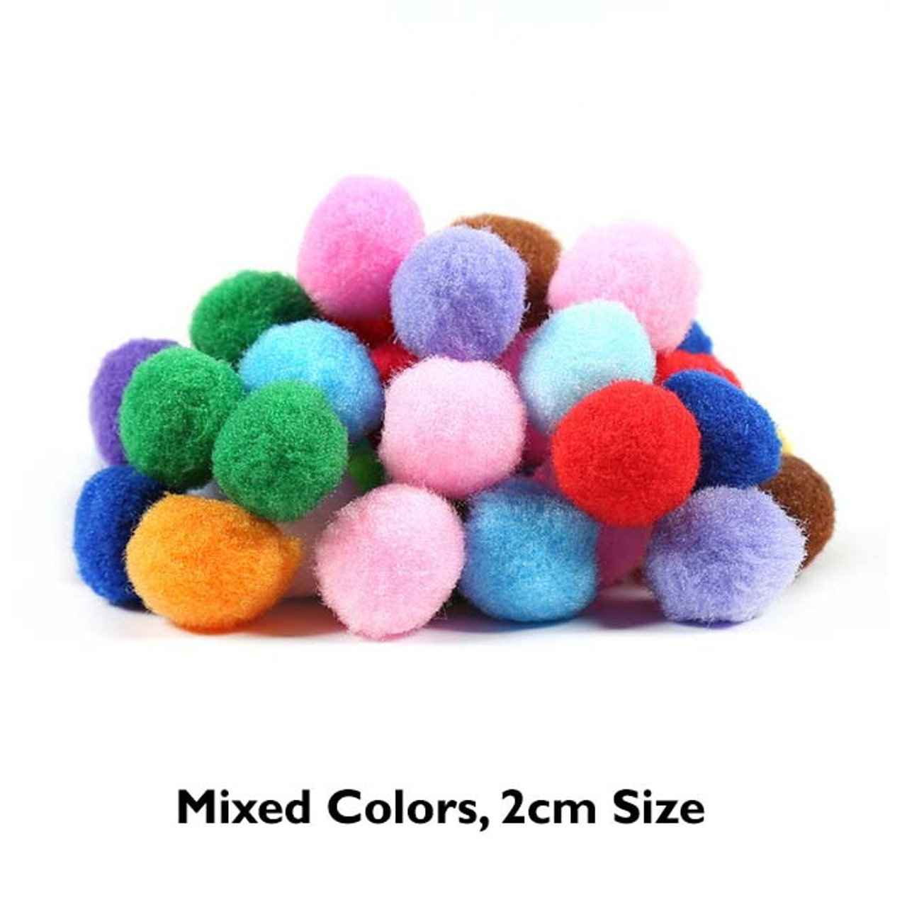 Mini Pom Poms for Crafts Decorations 10Pcs in Sri Lanka