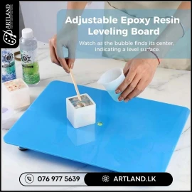 Adjustable Resin Leveling Board, 16" x 12" Work Surface with Silicone Mat