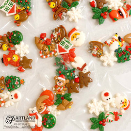 Christmas Mini Resin Decorations, Mixed 5Pcs