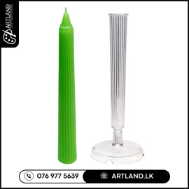 Long Pole Striped Cylindrical Candle Mold