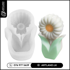 Sunflower Silicone Candle Mold with Holder Pot