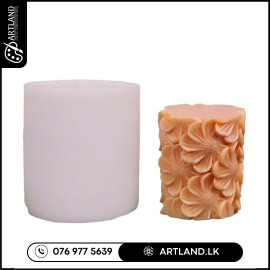 Flower Cylinder Candle Mold
