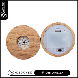AAA Battery operated wooden LED light base for Resin Craft