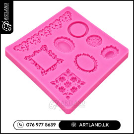 Mini Frames and Borders Silicone Mold 8 Cavity