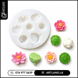 Lotus Pond Miniature Silicone Mould 7 Cavity