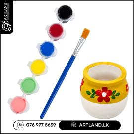 Mini 6-Colour Acrylic Paint Set with Brush