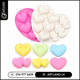 Heart Silicone Mold 9 Cavity