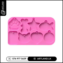 8-Shape Silicone Keychain Mold